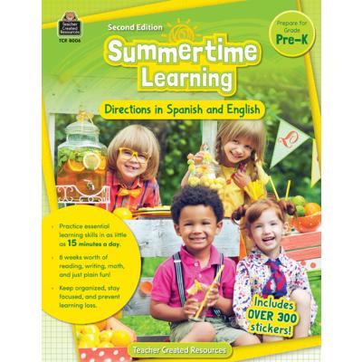 Summertime Learning:  English & Spanish, Grade Pre-k
