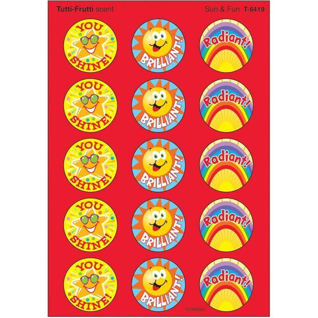 Sun & Fun Large Round Stinky Stickers (tutti-frutti) 60/pk