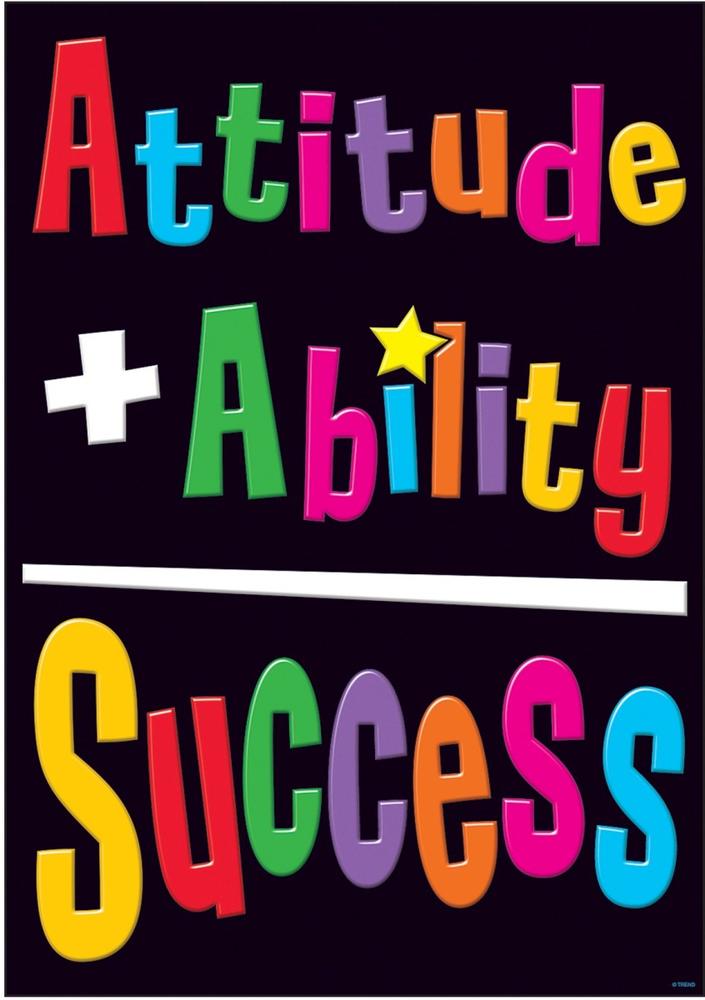 Attitude + Ability=success Poster