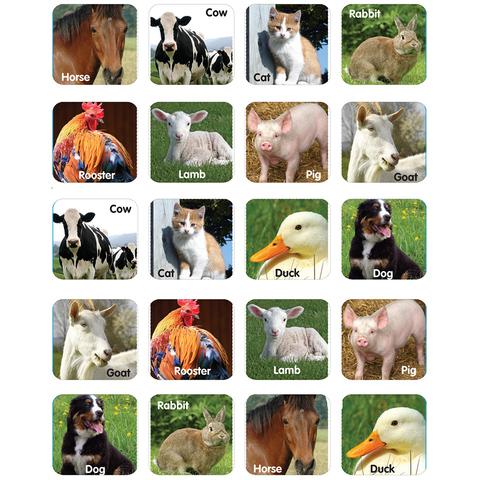 Farm Animal (photos) Theme Stickers, 120ct