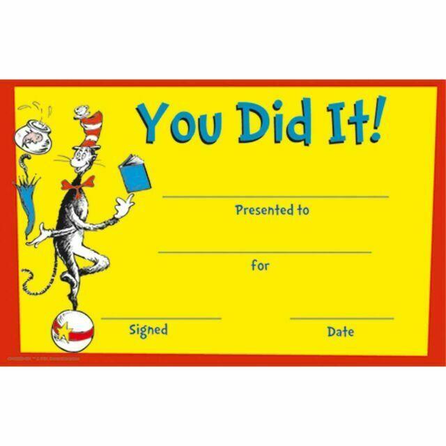 Cat In The Hat - You Did It! Recognition Award