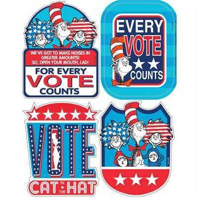 Cat In The Hat For President Stickers