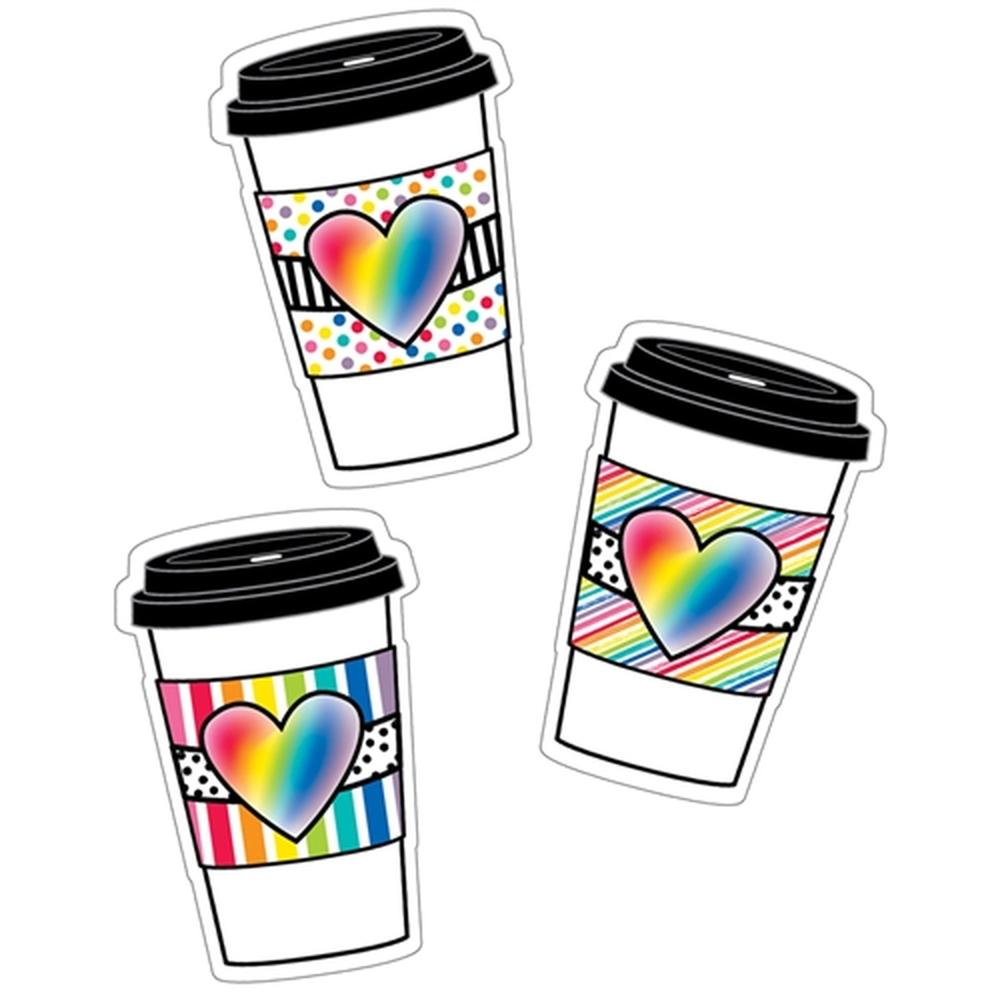 Rainbow To-go Cups Cut-outs