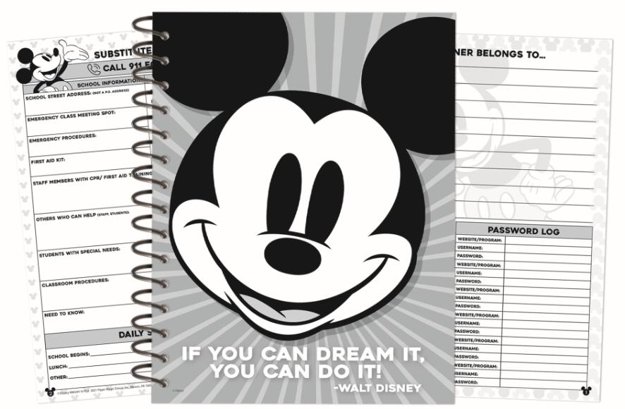 Mickey Mouse Throwback Lesson And Record Plan Book