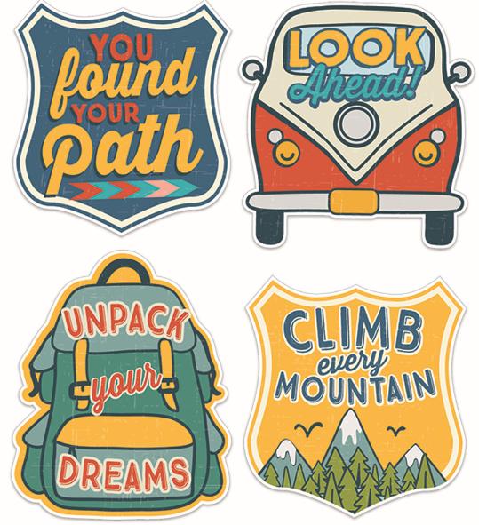 Adventurer Stickers Badges, 40/pk