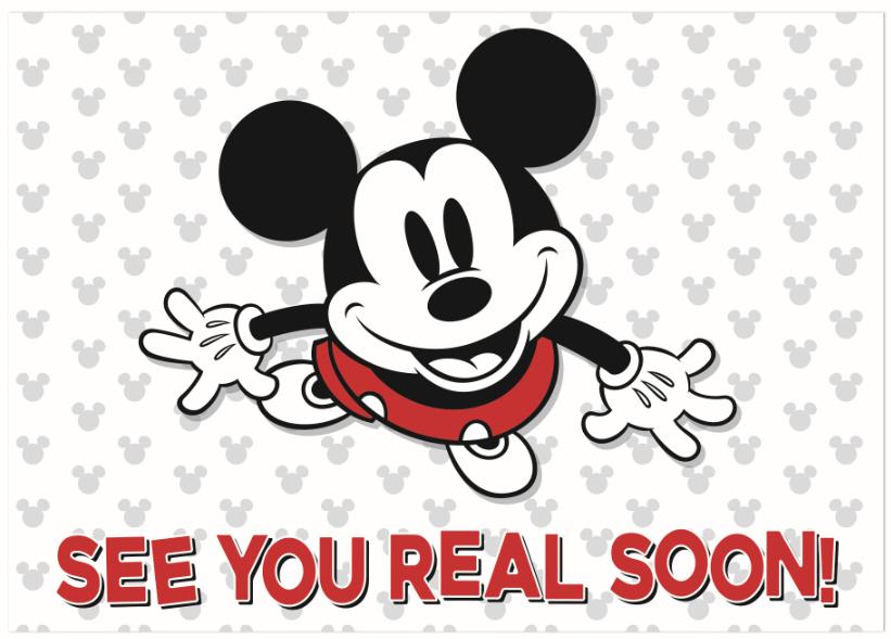 Mickey Mouse Throwback See You Real Soon Teacher Cards, 36 Per Pack