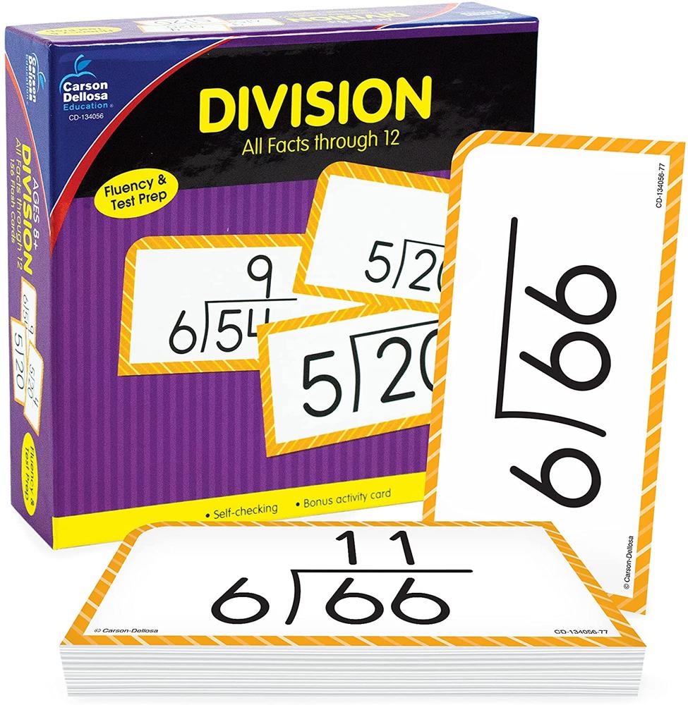 Division Facts Through 12 Flashcards