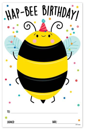 Busy Bees: Hap-bee Birthday Award