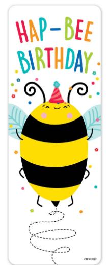  Busy Bees : Hap- Bee Birthday Bookmark