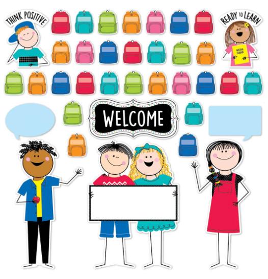  Stick Kids : All Are Welcome Bulletin Board Set