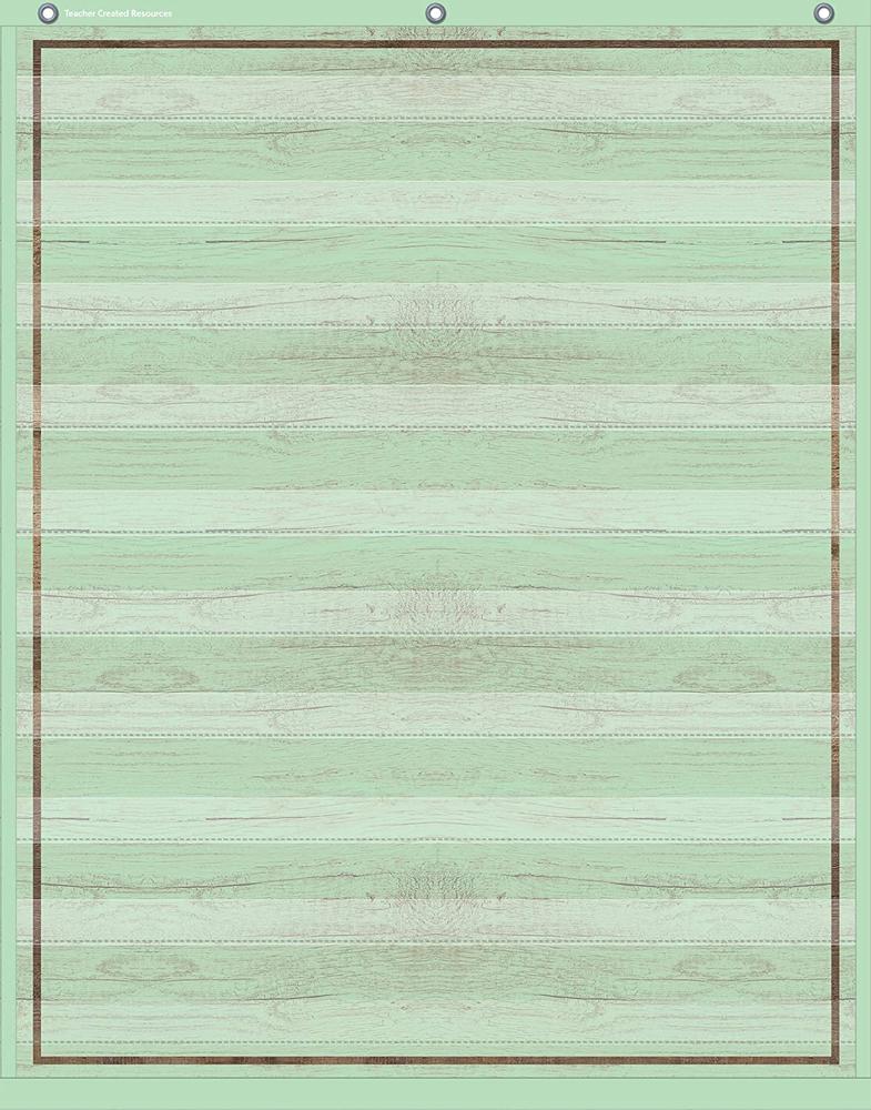 Mint Painted Wood 10 Pocket Chart