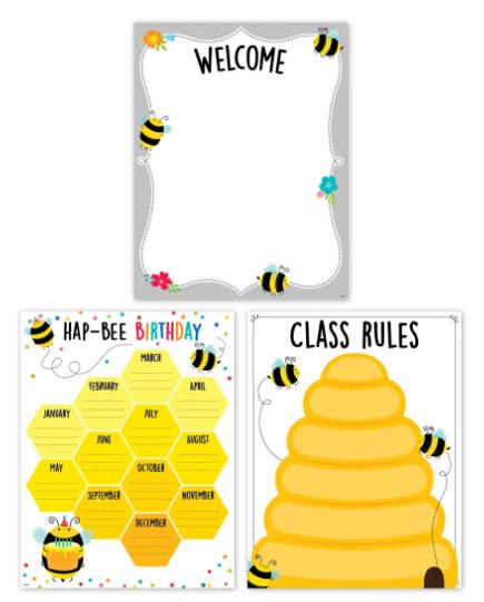 Busy Bees Classroom Essentials 3-chart Pack