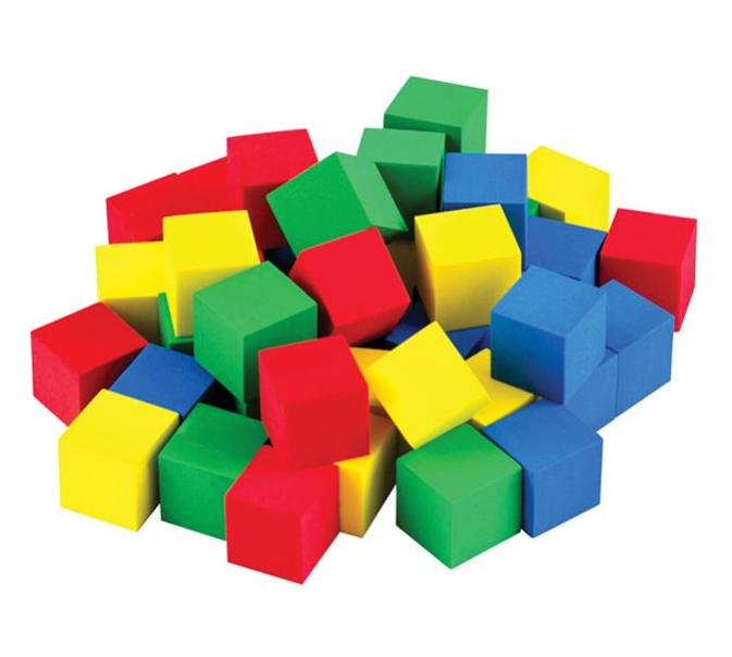 Stem Basics: Multicolor 3/4in Foam Cubes 40 Ct