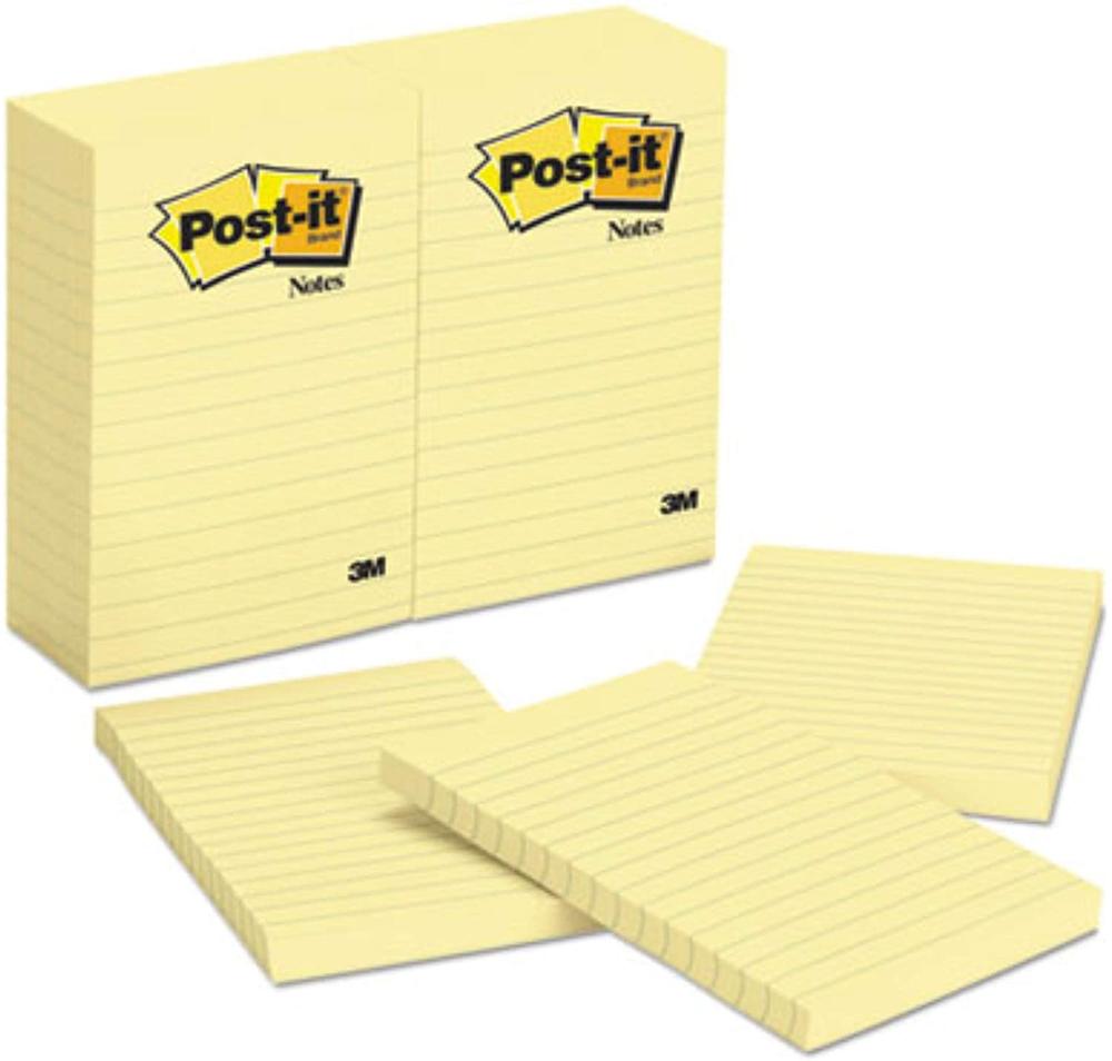 Post-it Original Lined Notepads 4x6 Yellow