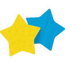 Shaped Notes, Star, Yellow & Blue