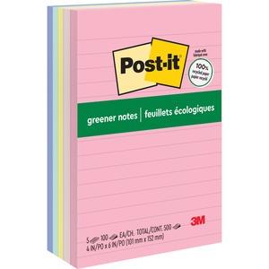 Note,post-it,4x6,5pk,lined
