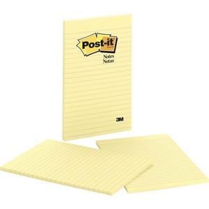 Post-it® Notes Original Lined Notepads, 5