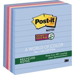 Note,post-it,4x4,6pk,lined