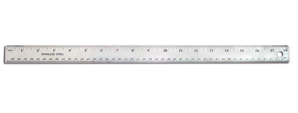 18in Stainless Steel Ruler