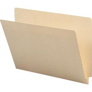  Business Source 1- Ply Straight- Cut End Tab Folders - Letter - 8 1/2 
