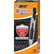 Bic Prevaguard Quick Dry Gel-ocity Gel Pen, Black 12ct (37334)