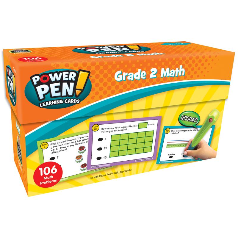 Power Pen Learning Cards: Math, 106 Cards, Ages 7-8, Grade 2