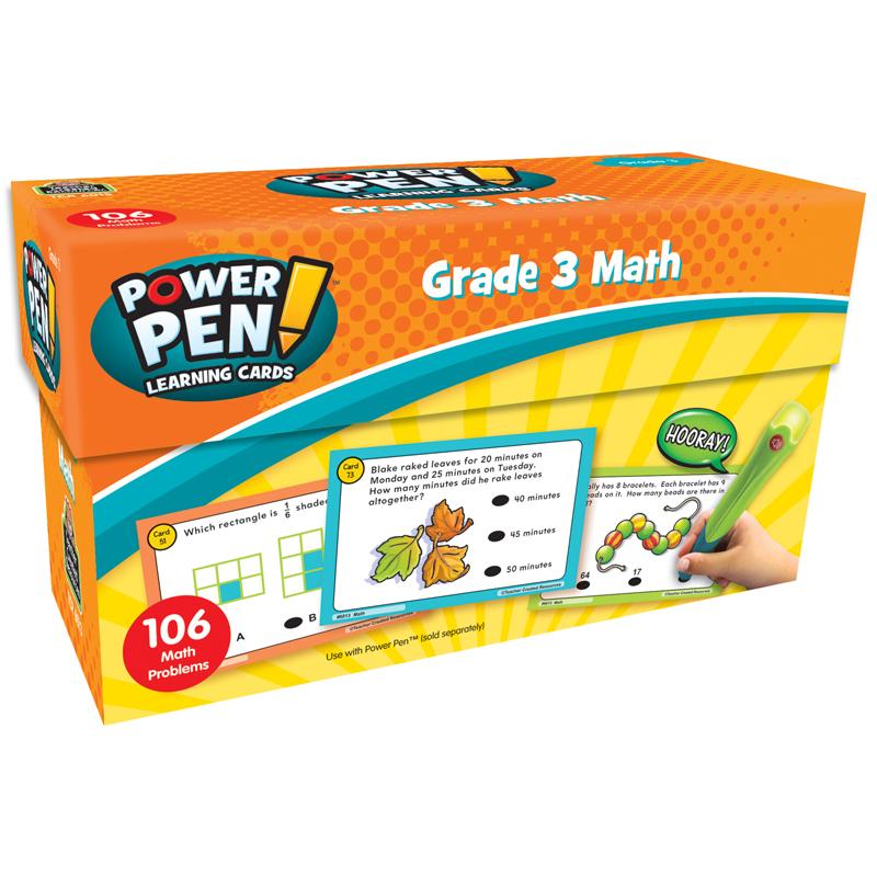Power Pen Learning Cards: Math Gr.3, 106 Cards
