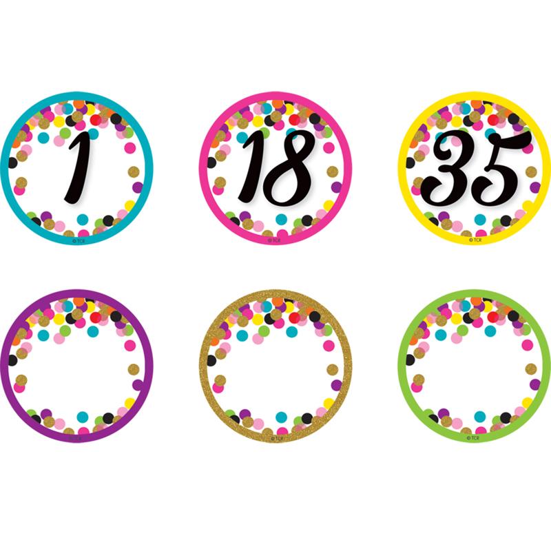 Confetti Numbers Magnetic Accents