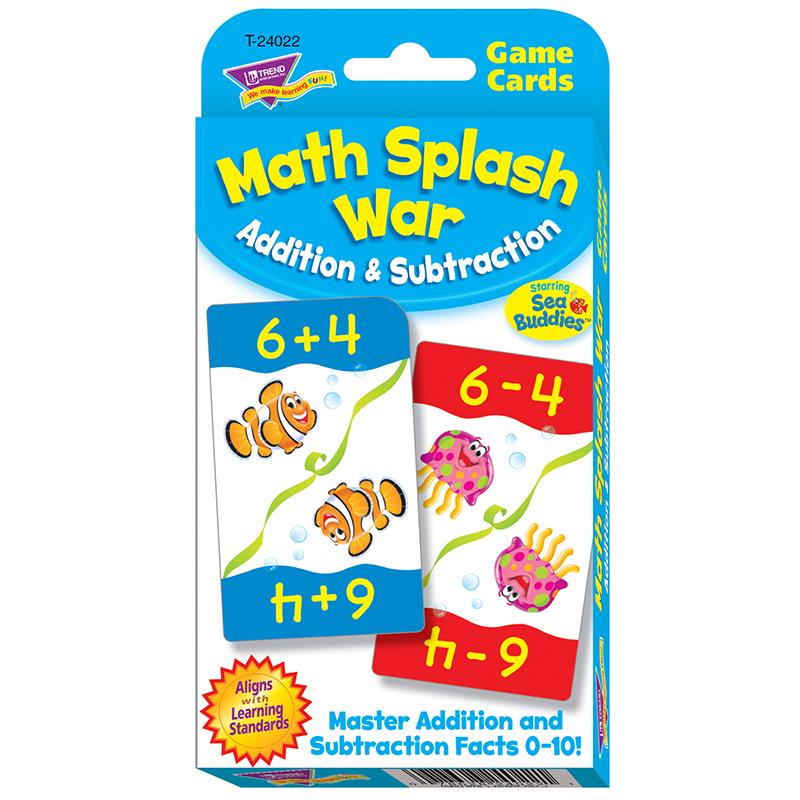  Challenge Cards : Math Splash War Addition & Subtraction