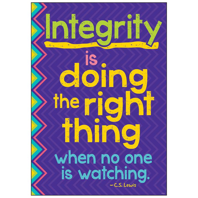 Integrity Is Doing The Right Thing When No One Is Watching Poster
