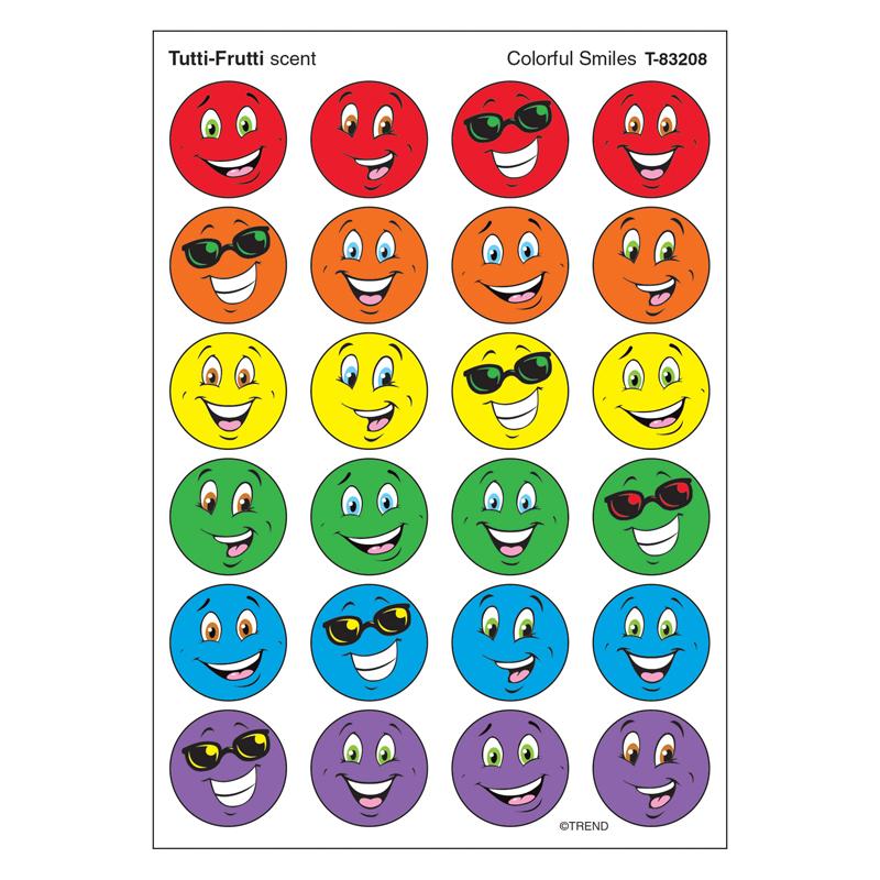 Stinky Stickers: Colorful Smiles, 96 Count