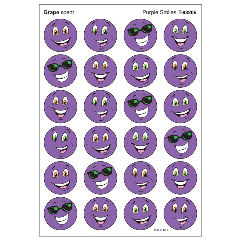 Stinky Stickers: Purple Smiles, Grape, 96 Per Pack
