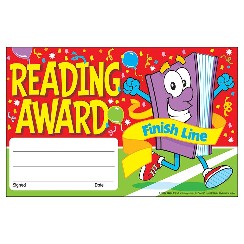 Awards: Reading Award Finish Line, 30 Per Pack, 5.5