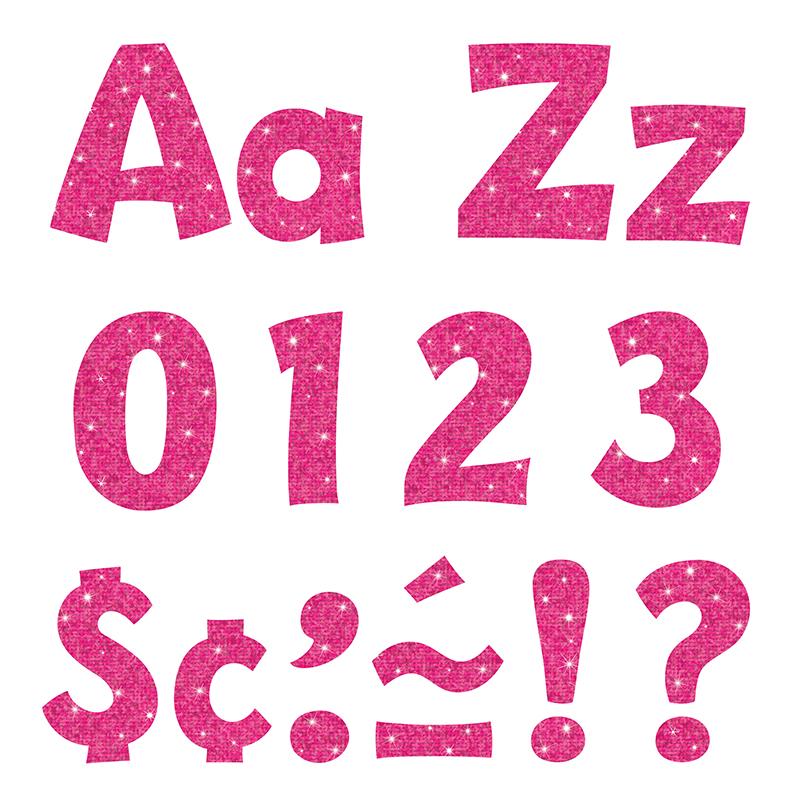 4in Ready Letters Hot Pink Sparkle