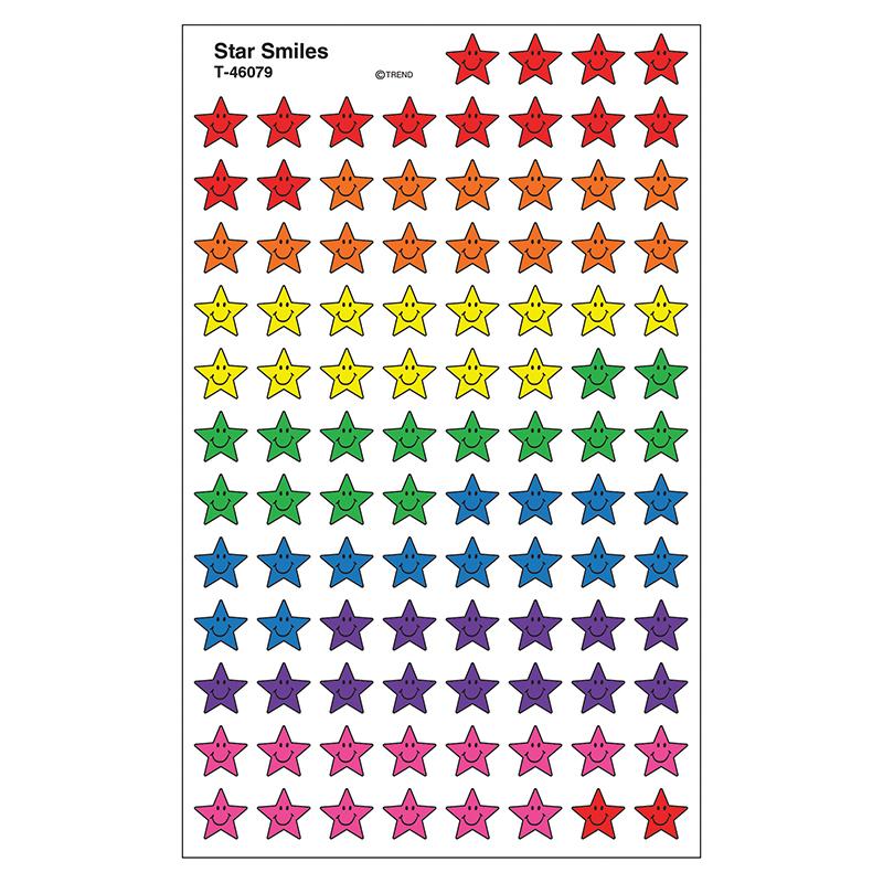 Supershape Superspots Stickers: Stars Smiles, 800 Stickers