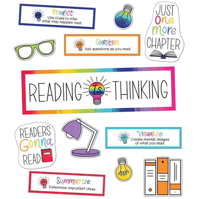  Light Bulb Moments : Reading Is Thinking Mini Bulletin Board Set