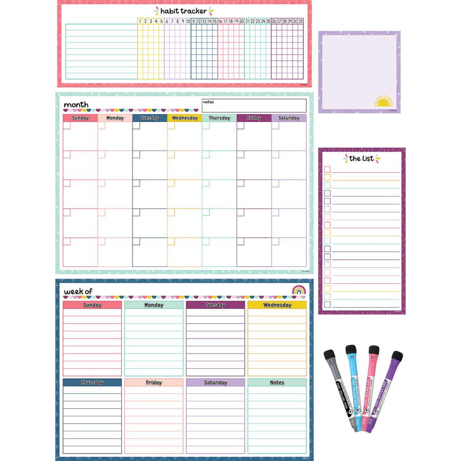 Oh Happy Day Dry-erase Magnetic Calendar Set