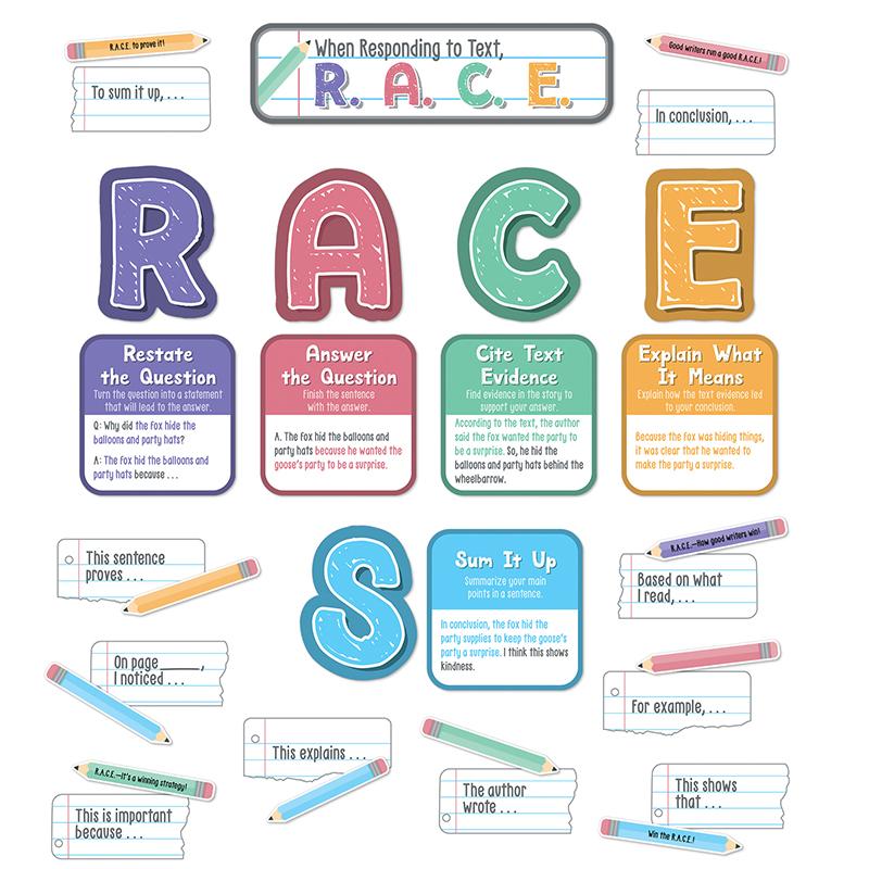 Race Writing Strategy Bulletin Board Set