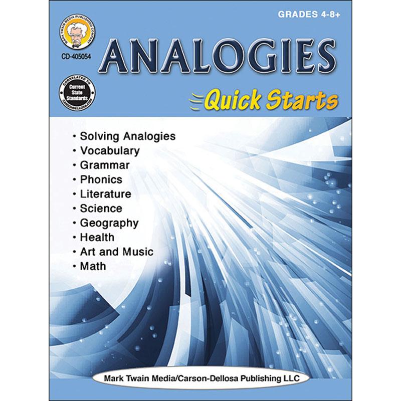 Analogies Quick Starts Workbook Gr 4-8
