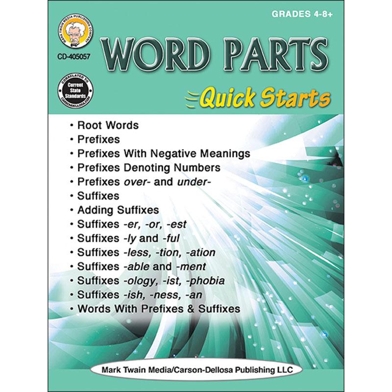 Word Parts Workbook Gr 4-8+