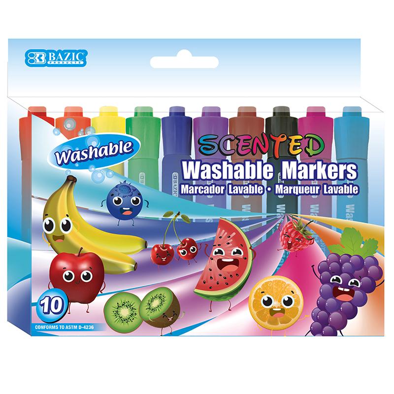 Scented Washable Markers, 10 Count