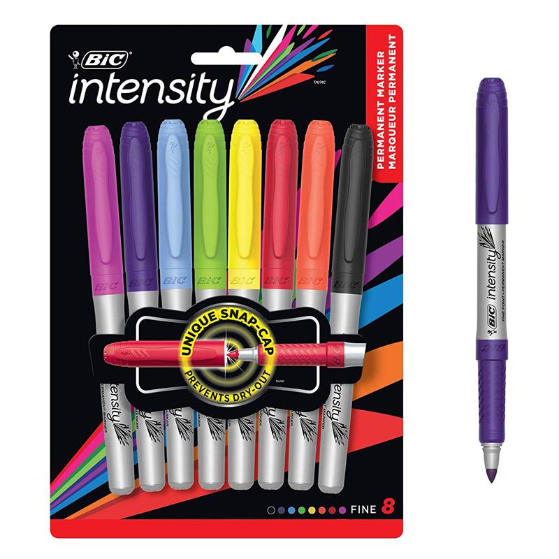 Bic Intensity Permanent Markers Fashion Fine Pt, 8ct (32616)