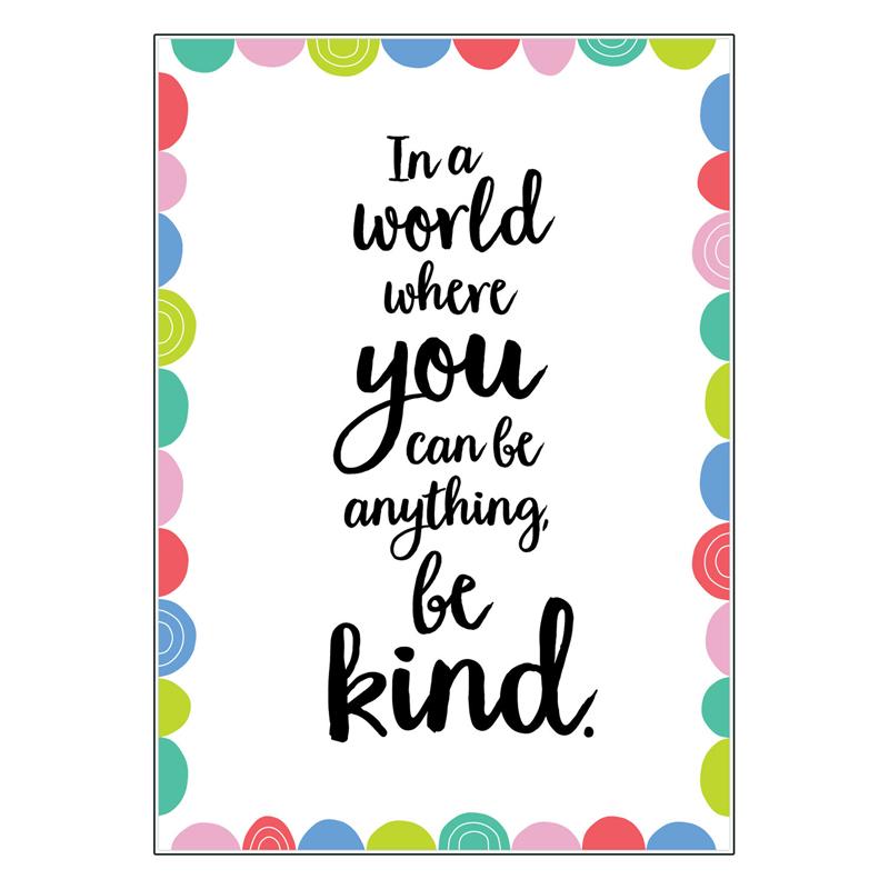 Rainbow Doodles: In A World Where You Can Kind Poster