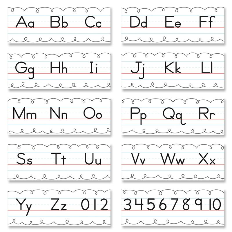 Alphabet Line - Traditional Manuscript Bbs