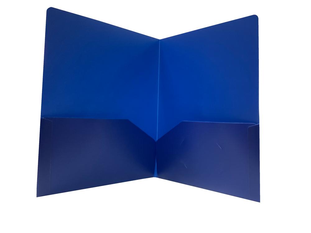 Vinyl Pocket Folder Royal Blue