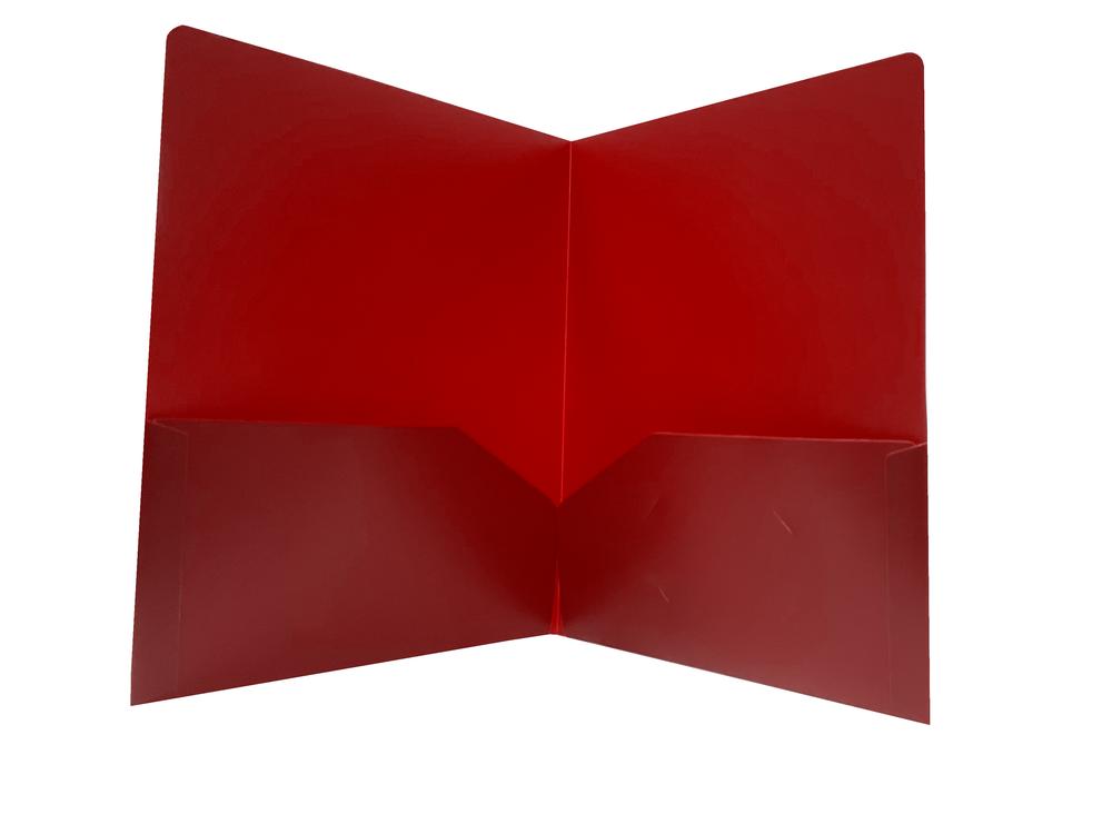  Vinyl Pocket Folder Red