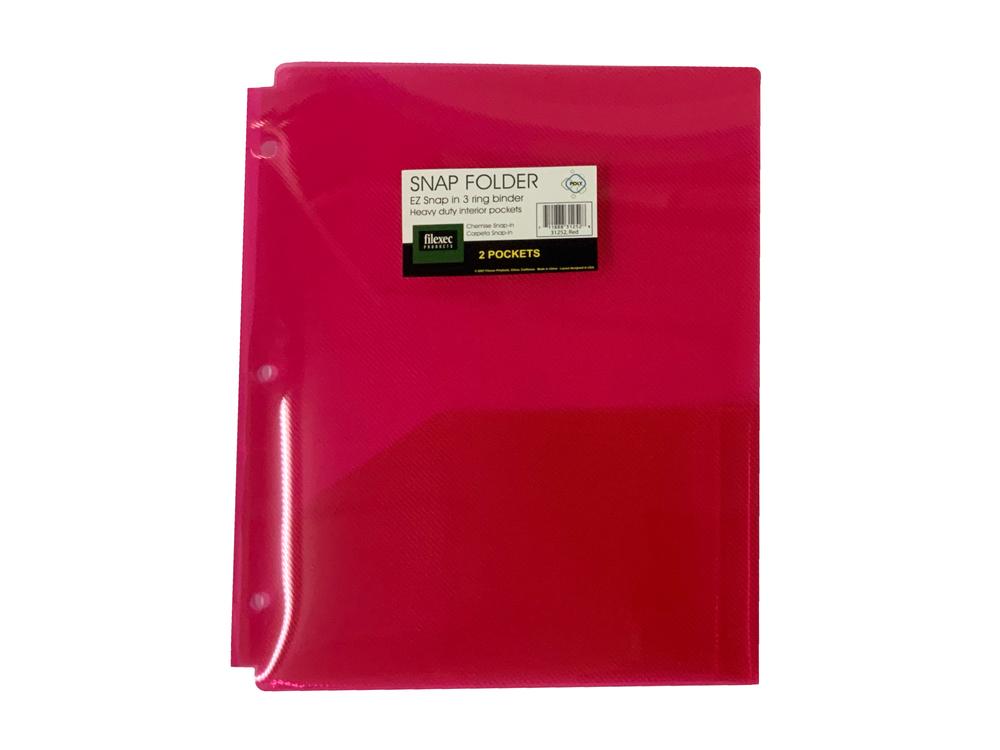 Folder Poly Red 3- Hole