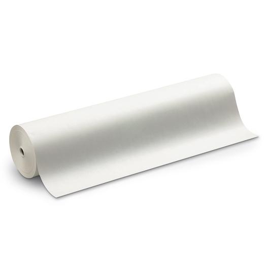 Kraft Roll Paper, White, Lightweight, 36