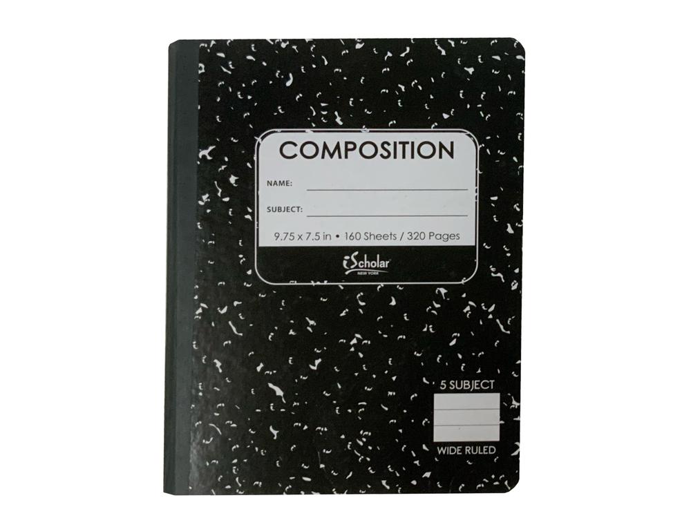 Composition Book-Wide Ruled 5-Subject