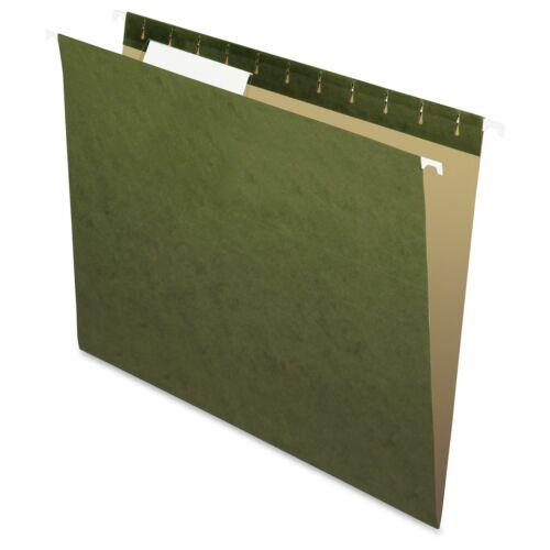 Hanging File Folder, Recycled, 1/3 Tab, Letter Size, Green, 25/box